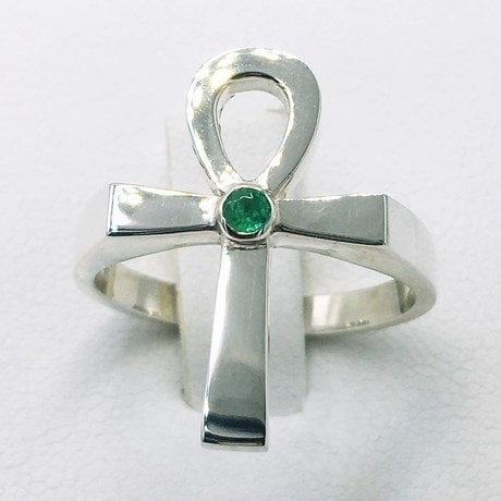 Bague Argent Sterling 925 - Croix égyptienne Ankh Avec Hiéroglyphes - Marque 81stgeneration - Neuf Avec étiquettes