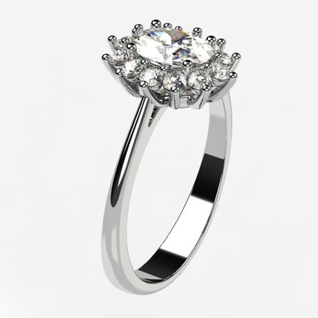 Bague Pompadour En Plaqué Or - Modèle Occasion - Style Classique Et élégant