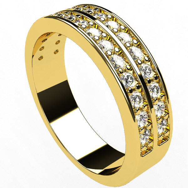 Diamond Alliance Mariage Or Jaune Or Jaune Double Bague Mariage