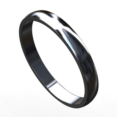 Alliance Homme en Or Noir