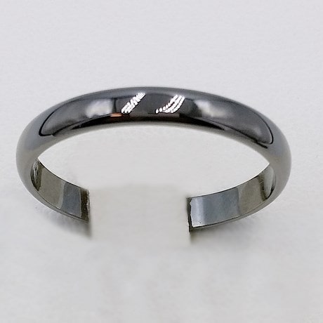alliance or noir homme demi-jonc