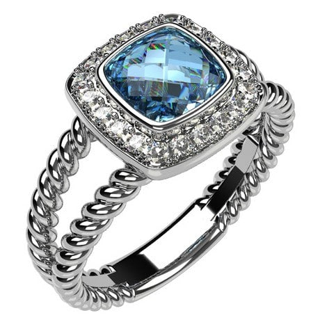 Or blanc 18 carats - Argent 925