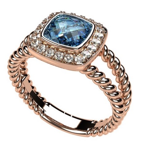 Or rose 18 carats