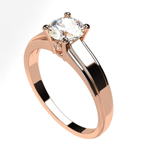 Bague de Fiançailles Originale avec Diamant Solitaire pour Femme