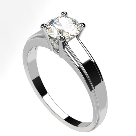 Bague de Fiançailles Originale avec Diamant Solitaire pour Femme