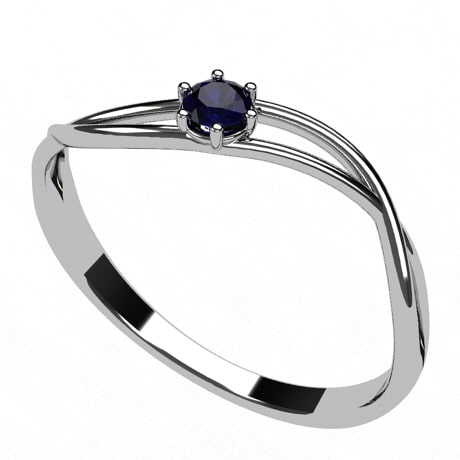 Or blanc 18 carats - Saphir