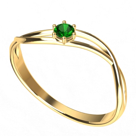 Or jaune 18 carats - Émeraude