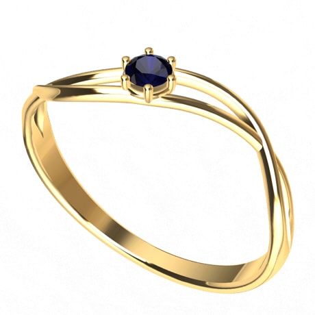 Or jaune 18 carats - Saphir