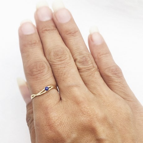 Or jaune 18 carats - Saphir