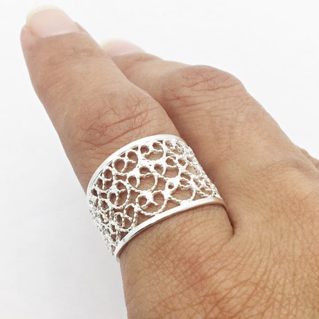 Filigree Bague Filigrane Or Bague Filigrane Large