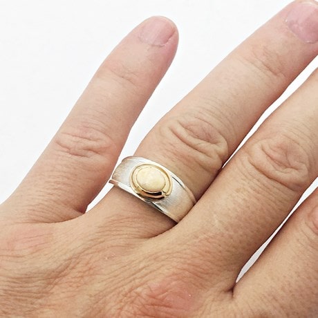 Argent 925 & Or jaune 18 carats - Opale