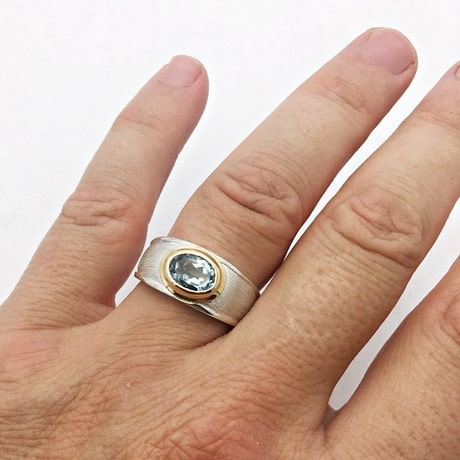 Argent 925 & Or jaune 18 carats - Topaze