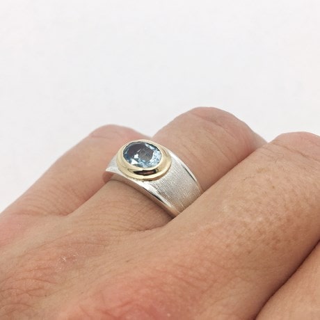 Argent 925 & Or jaune 18 carats - Topaze