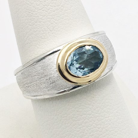 Argent 925 & Or jaune 18 carats - Topaze