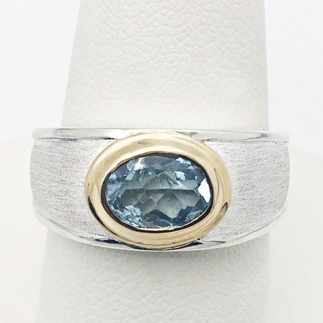 Argent 925 & Or jaune 18 carats - Topaze