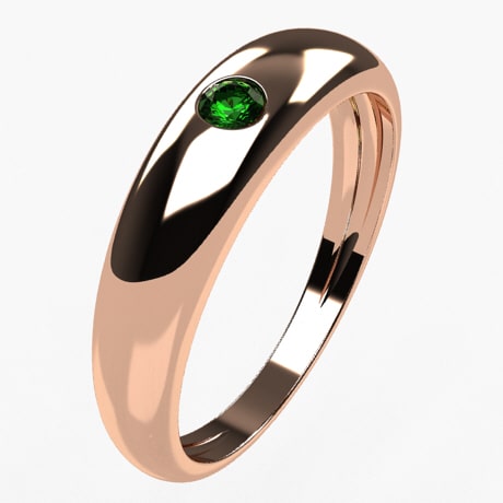 Bague Jonc avec Émeraude