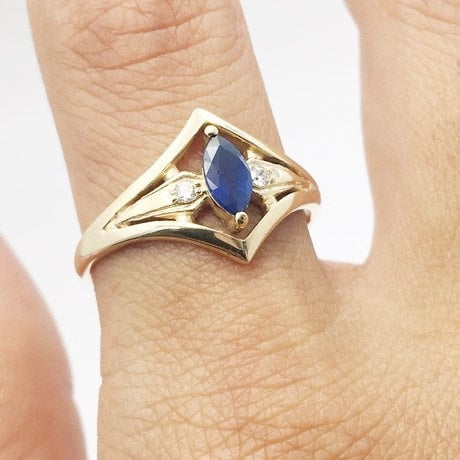 Bague Saphir Marquise