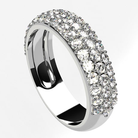 Or blanc 18 carats - Diamants blancs