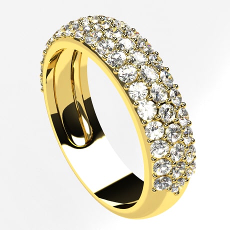 Or jaune 18 carats - Diamants blancs