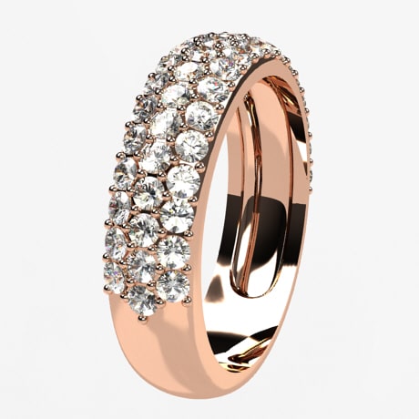 Or rose 18 carats - Diamants blancs
