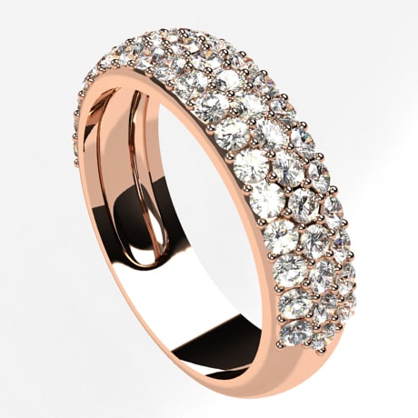 Or rose 18 carats - Diamants blancs