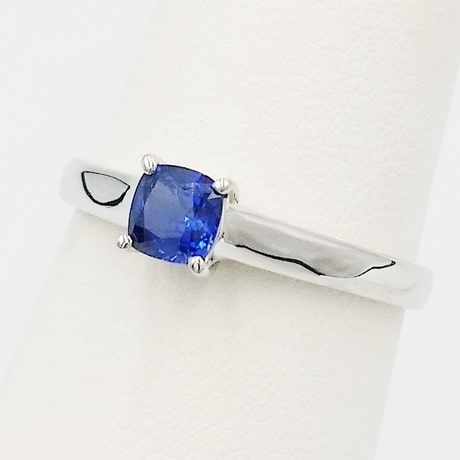 Bague platine saphir sale