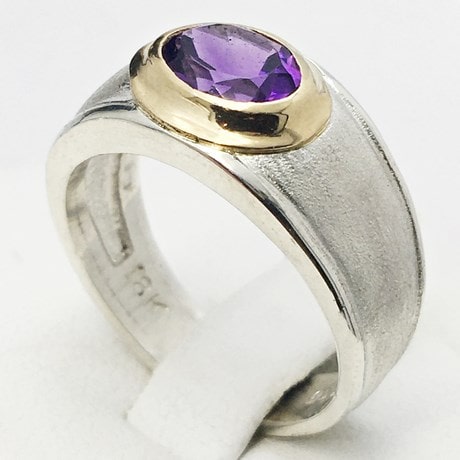 Argent 925 & Or jaune 18 carats - Améthyste