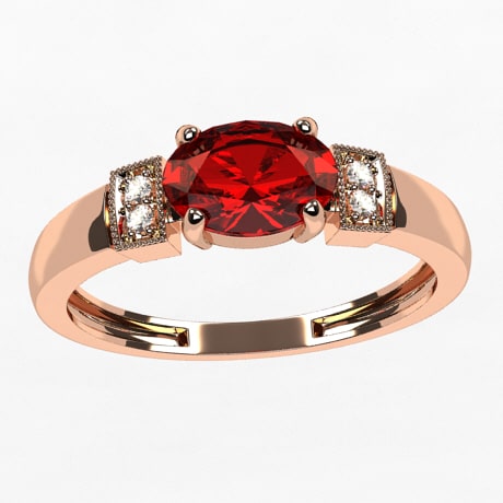 Or rose 18 carats