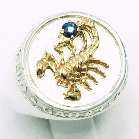 Argent 925 et Or jaune 18 carats - Saphir