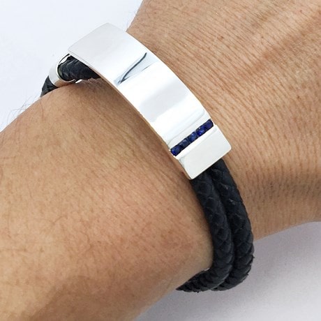 bracelet saphir homme