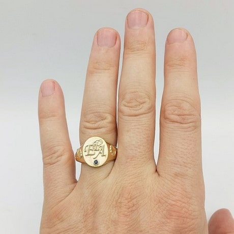 Chevalière Bague Avec Lettre Bague Chevaliere Homme Bague Femme