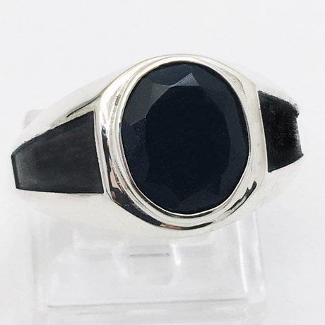 bague pierre noire