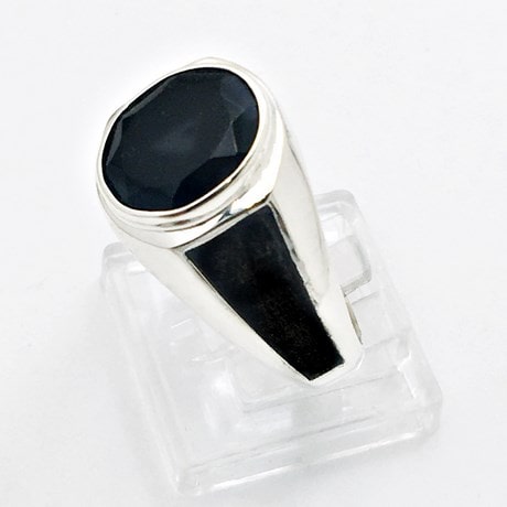 bague pierre noire