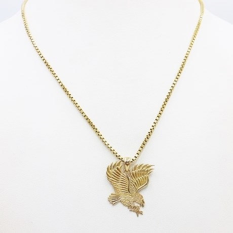Pendentif Aigle En Plaqué Or - Bijou Occasion - Symbole De Force Et Liberté