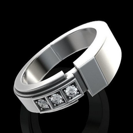 Grosse Bague pour Homme en Or et Diamants1