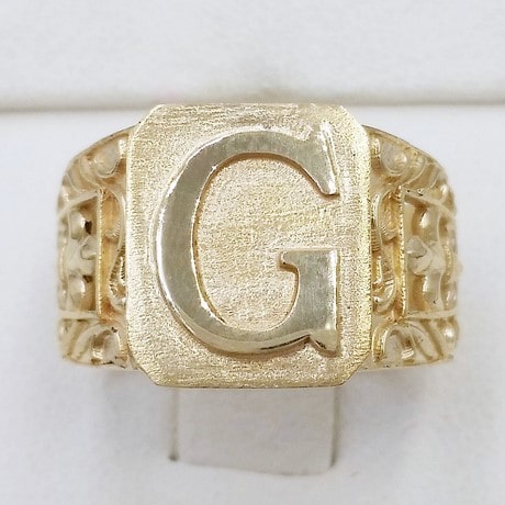 Grosse Chevalière Homme Personnalisée avec Initiale