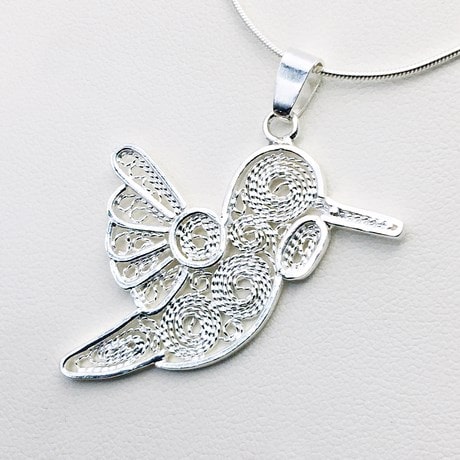 Pendentif en filigrane d'argent I Argent sterling 925/1000e – Luisa Paixao Pendentif en filigrane d'argent I Argent sterling 925/1000e – Luisa Paixao