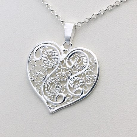 Pendentif Coeur Filigrane
