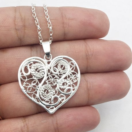 Pendentif Coeur Filigrane