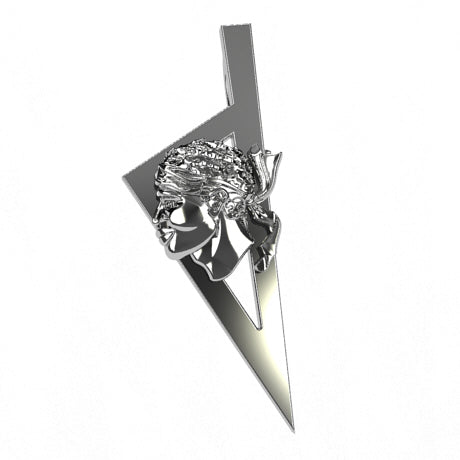 Or blanc 18 carats - Avec Tête de Maure