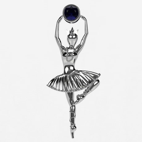 Or blanc 18 carats - Saphir