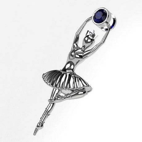 Or blanc 18 carats - Saphir