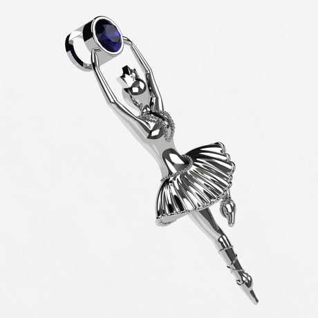 Or blanc 18 carats - Saphir
