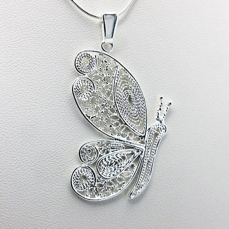 Ange & Coeur Filigrane Pendentif En '925 Argent Sterling - Choix De Chaînes Ange & Coeur Filigrane Pendentif En '925 Argent Sterling - Choix De Chaînes