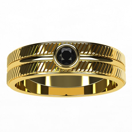 Or jaune 18 carats - Diamant Noir