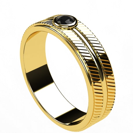 Or jaune 18 carats - Diamant Noir