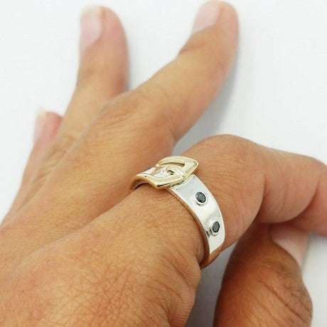 Argent 925 et Or jaune 18 carats - Avec Diamant