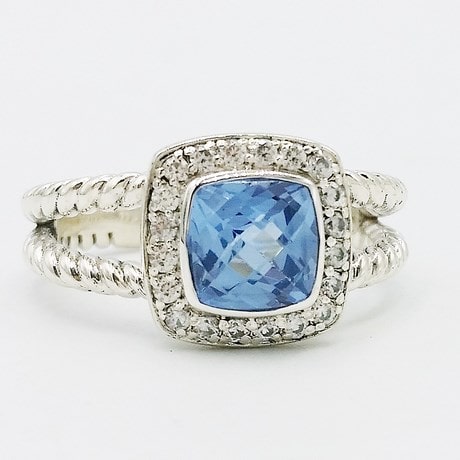 Or blanc 18 carats - Argent 925