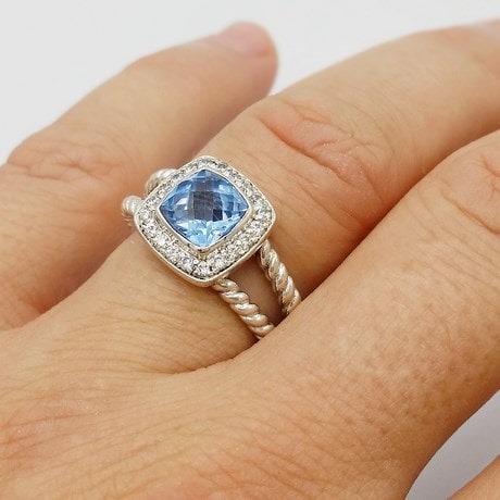 Or blanc 18 carats - Argent 925