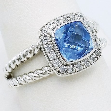 Or blanc 18 carats - Argent 925